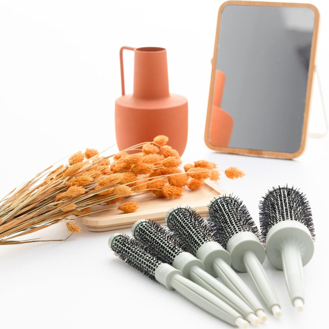Termix Professional Nature Round Hair Brushes Pack Of 5 (Ø17, Ø23, Ø28, Ø32, Ø43)