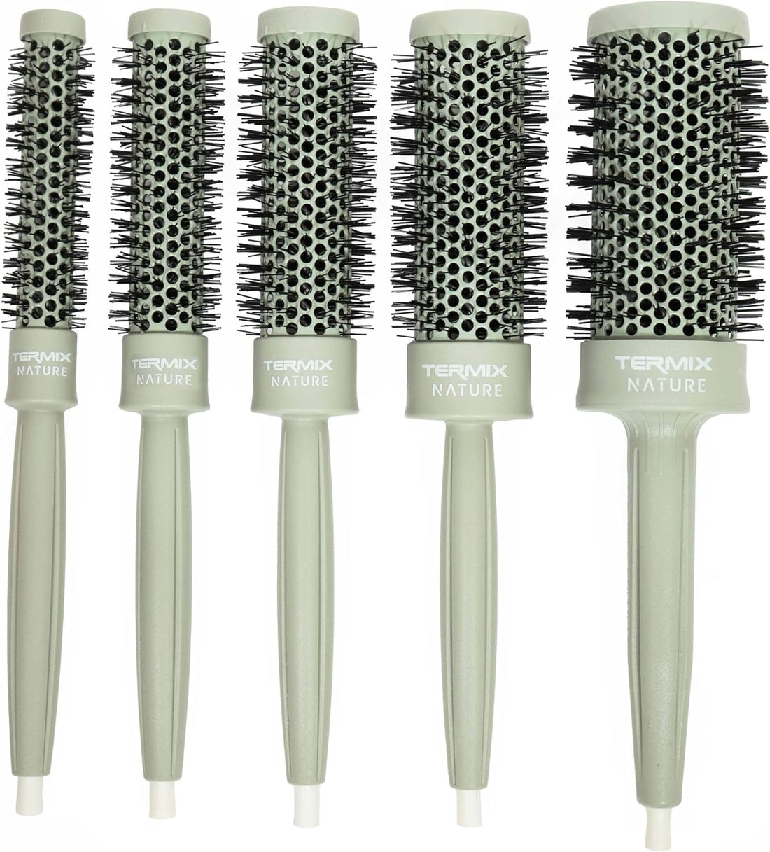 Termix Professional Nature Round Hair Brushes Pack Of 5 (Ø17, Ø23, Ø28, Ø32, Ø43)