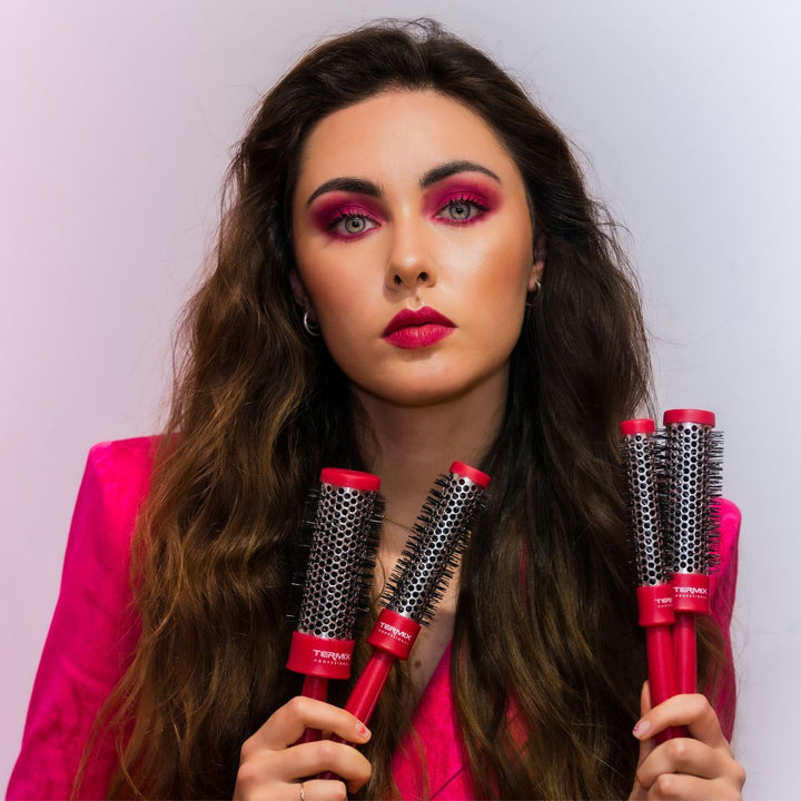 Termix Professional Hair Brushes Set Red Maganta (17,23,28,32)